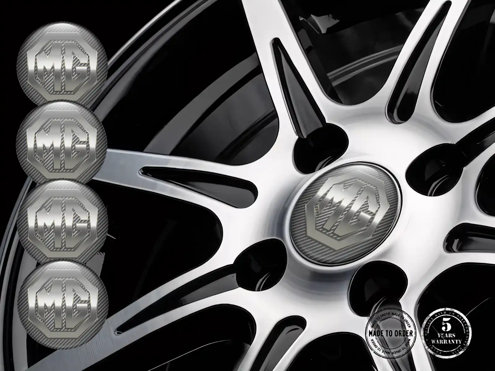 MG Rim Stickers Version Stylish Domed Design